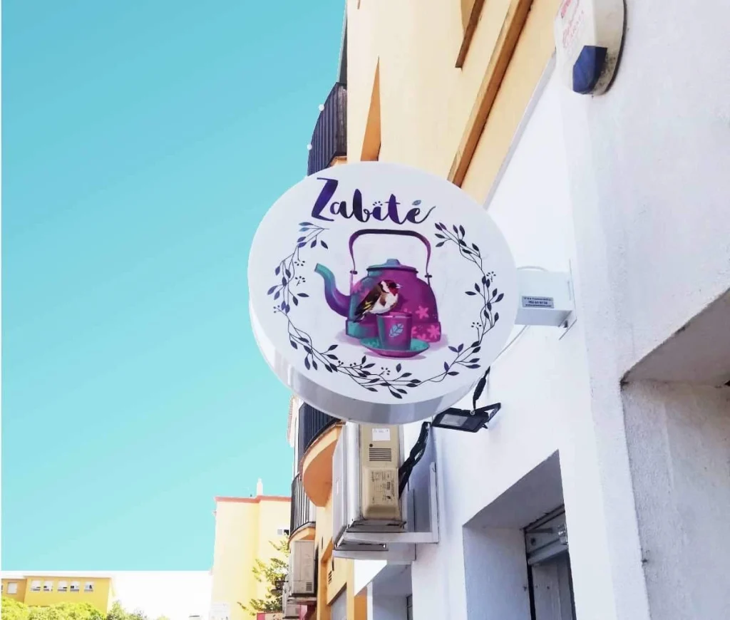 Banderola exterior Zabité con logotipo