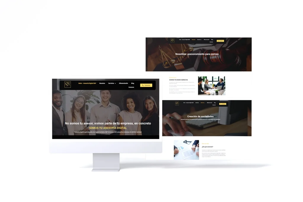 Página web en ordenador GYV