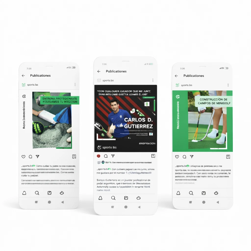 Publicaciones deportivas en smartphones