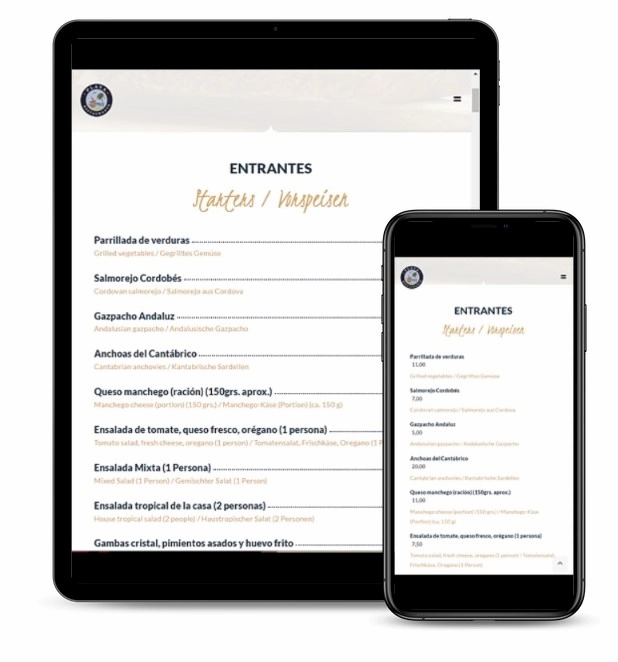 carta restaurante conil