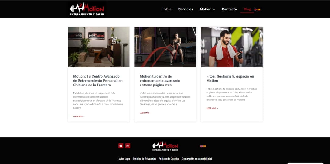 ejemplo blog web motion