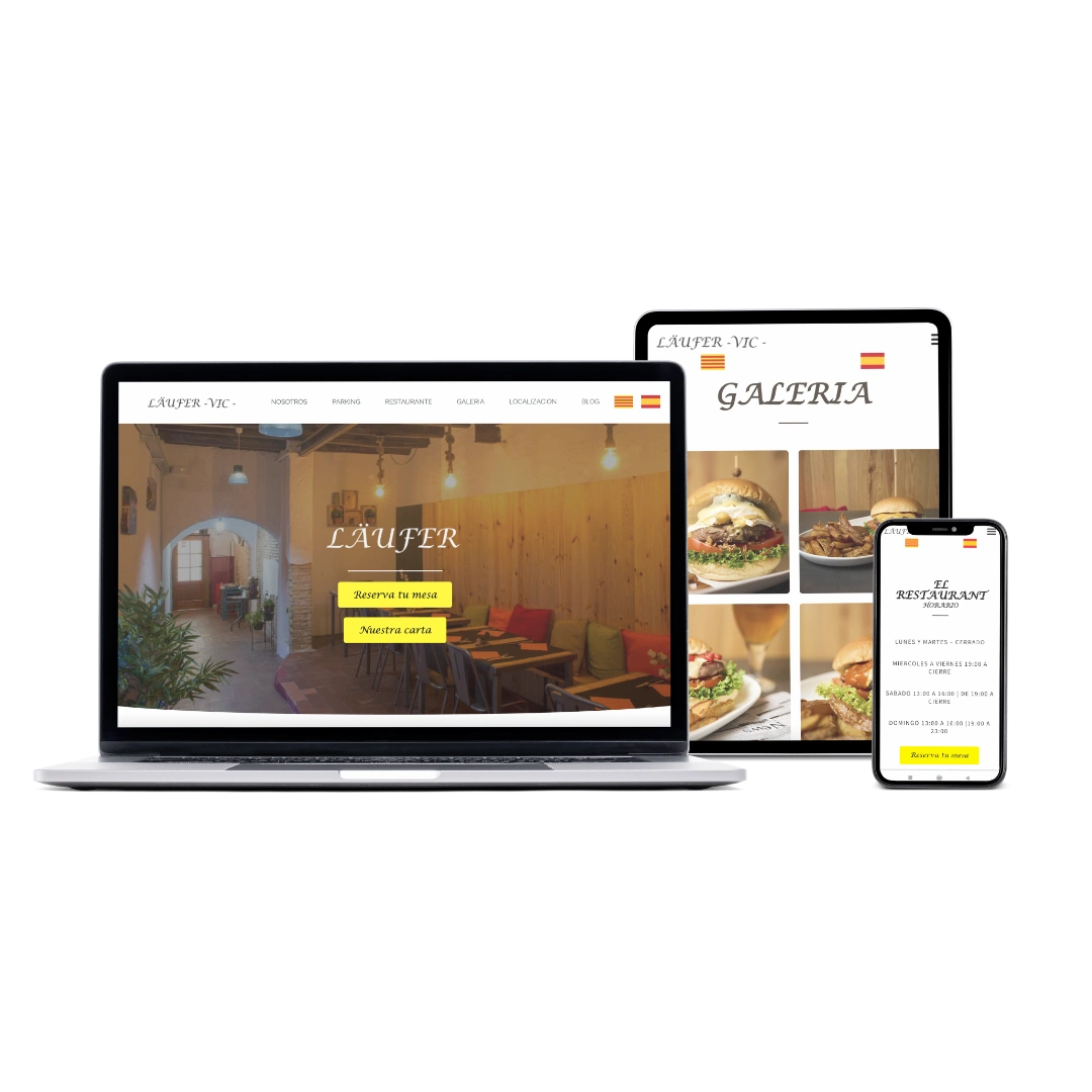 restaurante laufer en diferentes dispositivos