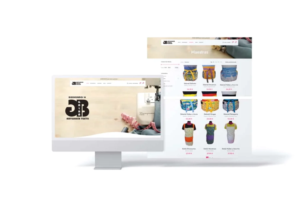 diseño de pagina web artesanía textil Galba Marketing Digital Diseño web