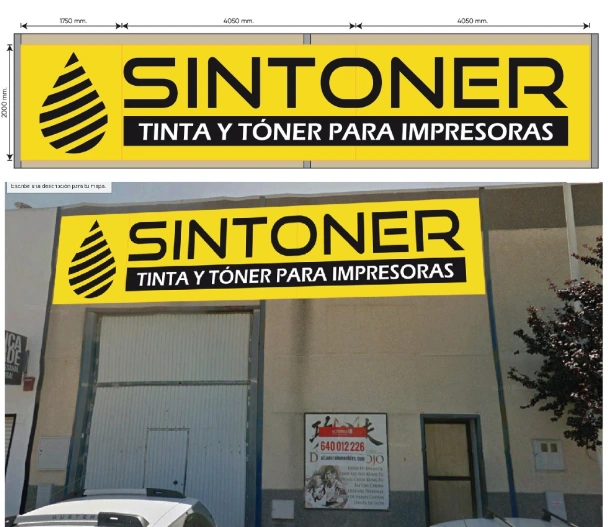 letras en fachada nave Publicidad exterior e Impresión Letras corpóreas