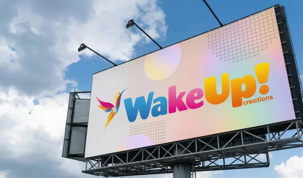 Valla publicitaria con logo Cartelería exterior