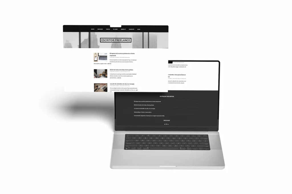 ordenador pagina web escritor freelance